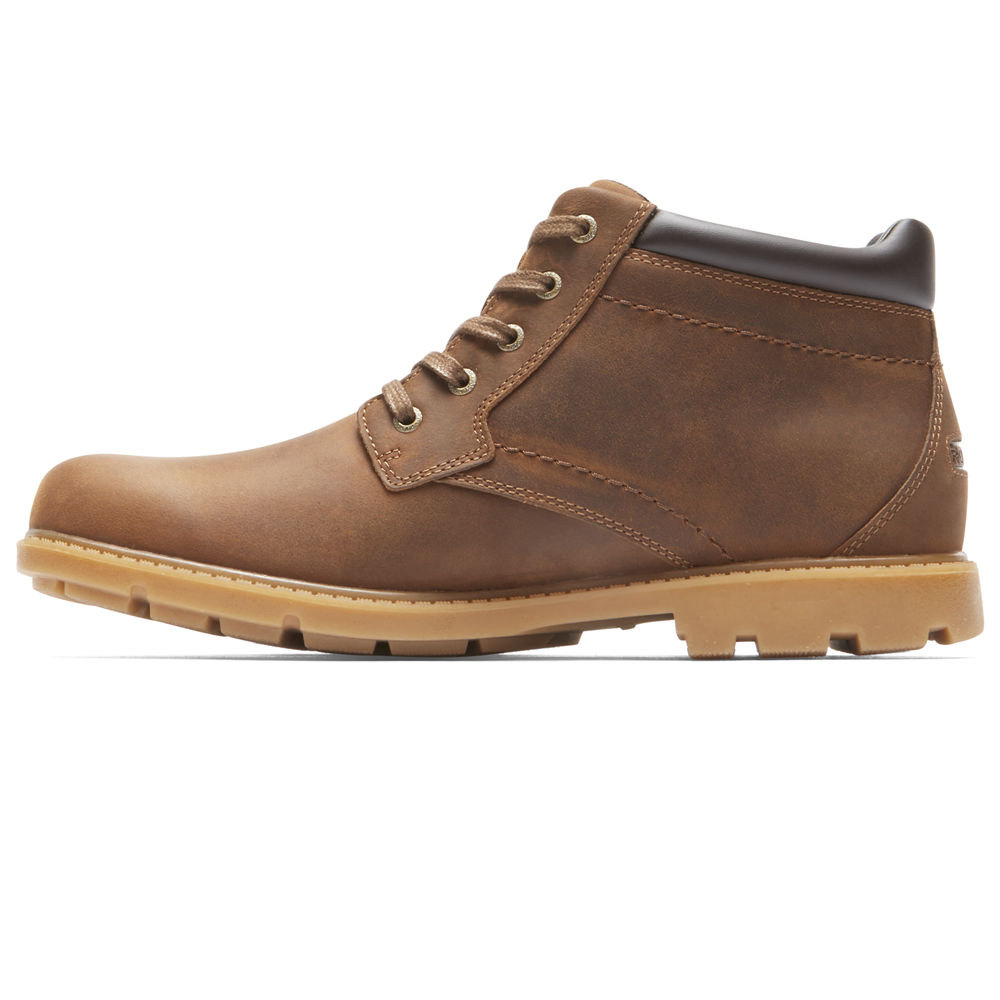 Botas Rockport Homem Marrom - Rugged Bucks Waterproof - 76581EHQZ